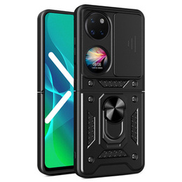 Husă blindată pentru Huawei P50 Pocket, CamShield Slide, negru
