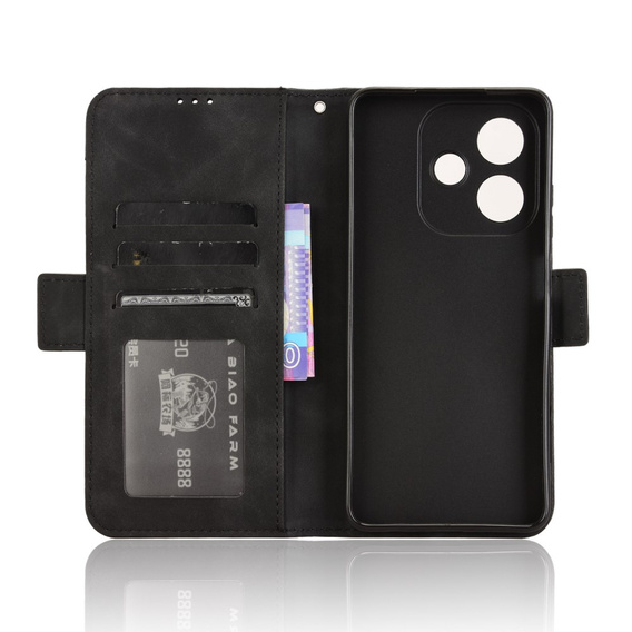 Cu clapetă pentru Oppo A40 / Oppo A40m, Card Slot, negru