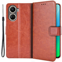 Cu clapetă pentru Huawei Nova 10 SE, Crazy Horse Wallet, maro