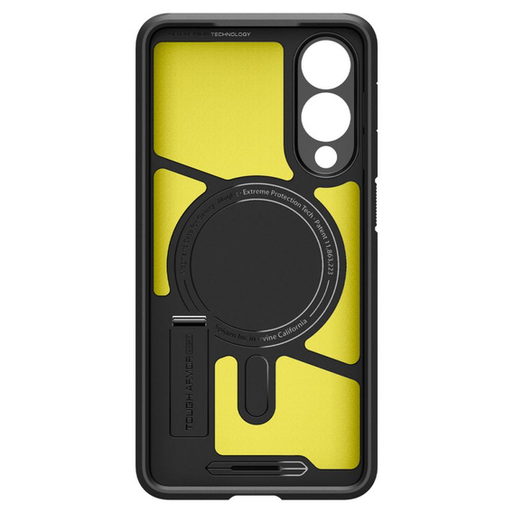 Carcasa Spigen pentru Samsung Galaxy S25 Edge, Tough Armor Mag MagSafe, negru + 9H Tempered Glass
