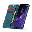 Husa CASEME pentru Samsung Galaxy S9 Plus, Leather Wallet Case, albastru