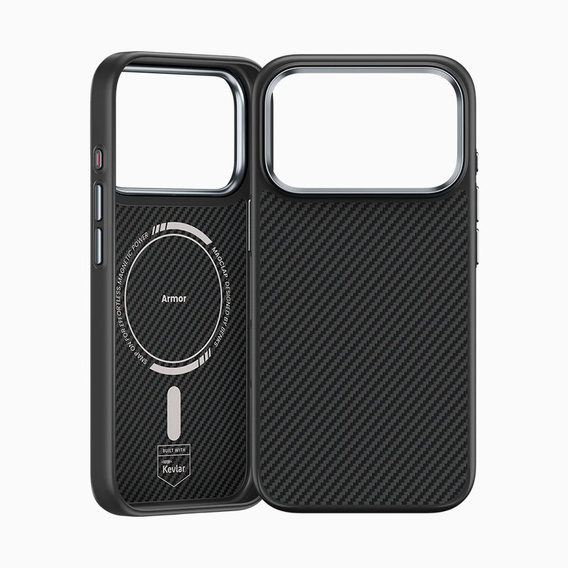 BENKS Kevlar Armor PRO Carbon Fiber 600D A069 carcasă pentru MagSafe pentru iPhone 17 Pro