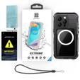 Carcasă impermeabilă IP68 pentru iPhone 16 Pro, SHELLBOX MagSafe, negru