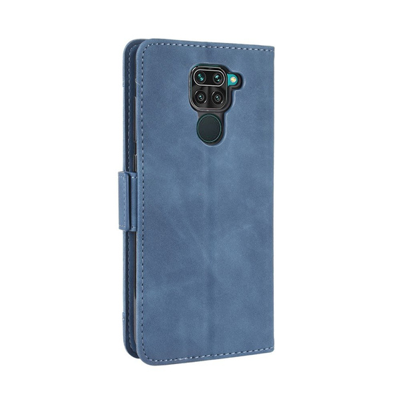 Cu clapetă pentru Xiaomi Redmi Note 9, Card Slot, albastru