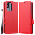 Cu clapetă pentru Nokia X30 5G, Wallet Litchi Magnet Case, roșu