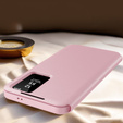 Husă cu clapetă pentru Samsung Galaxy S25+ Plus, Smart View Wallet, roz