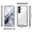 Husă pentru Samsung Galaxy S25 FE, Shockproof, cu sticlă, pentru MagSafe, gri