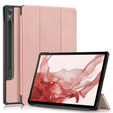 Husă pentru Samsung Galaxy Tab S9, Smartcase cu spațiu pentru stylus, roz rose gold