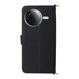 Carcasă cu clapetă pentru Xiaomi Poco F7 Ultra, Crossbody Leather Wallet, negru