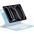 Husă de tastatură pentru iPad Pro 13" 2024, Magnetic Keyboard Touchpad, albastru