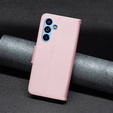 Cu clapetă pentru Samsung Galaxy A54 5G, Wallet Litchi Magnet, roz rose gold