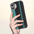 Carcasa pentru iPhone 16, Carbon Fiber MagSafe, negru / albastru