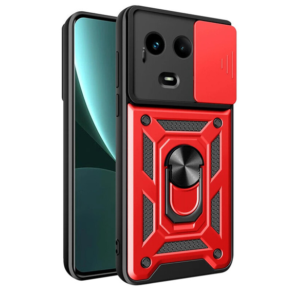 Husă blindată pentru Realme 11 5G, CamShield Slide, roșu