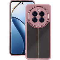 Husă din silicon pentru Realme 12 Pro 5G / 12 Pro+ 5G, cu protecție pentru cameră, transparent / roz