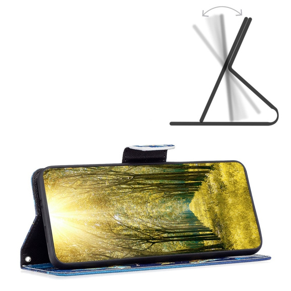 Cu clapetă pentru Xiaomi Redmi Note 13 Pro 5G, Wallet, Butterflies albastru