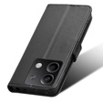 Cu clapetă pentru Xiaomi Redmi Note 13 5G, Wallet Smart Magnet, negru