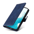 Cu clapetă pentru Samsung Galaxy A34 5G, Leather Wallet, albastru închis
