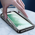 Carcasă pentru Samsung Galaxy S24+ Plus, Shockproof, cu folie, negru