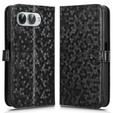 Husa cu clapetă pentru T Phone 3 5G, Wallet Rhombus, negru