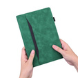 Husă pentru Lenovo Tab M11, Classic, cu spațiu pentru stylus, verde