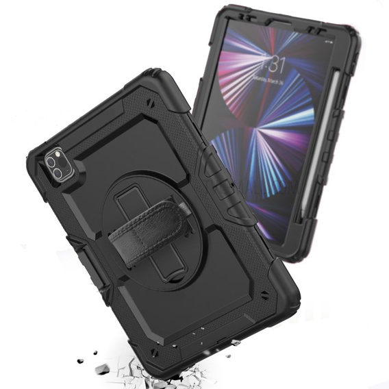 Husa blindată pentru iPad Pro 11" 2022/2021 (4/3 gen.), carcasă de protecție 360 cu slot pentru stylus, albastru