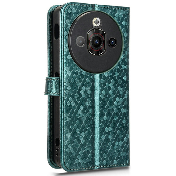 Husă tip portofel Rhombus pentru Nubia Focus Pro 5G, verde