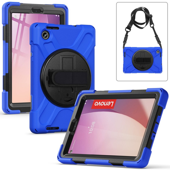 Husă pentru copii pentru Lenovo Tab M8 Gen 4 TB-300FU, blindată cu curea, albastru