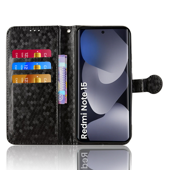 Husă tip portofel Rhombus pentru Xiaomi Redmi Note 15 5G / Poco M8 5G