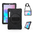 Husa blindată pentru Samsung Galaxy Tab S6 T860/T865, carcasă de protecție 360 cu slot pentru stylus, negru