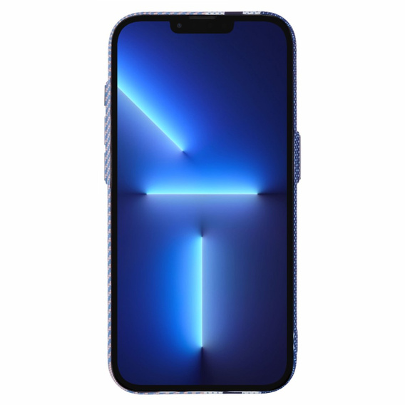 Carcasa pentru iPhone 13 Pro, Carbon Fiber MagSafe, albastru