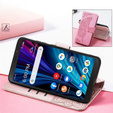 Cu clapetă pentru T Phone 2 Pro 5G, Butterfly, roz rose gold