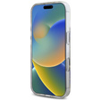 Husă GUESS HC MagSafe din rășină cu flori și sclipici pentru iPhone 16