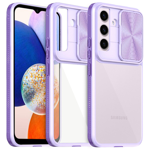 Huse pentru Samsung Galaxy A14 4G/5G, Slide Camera, violet