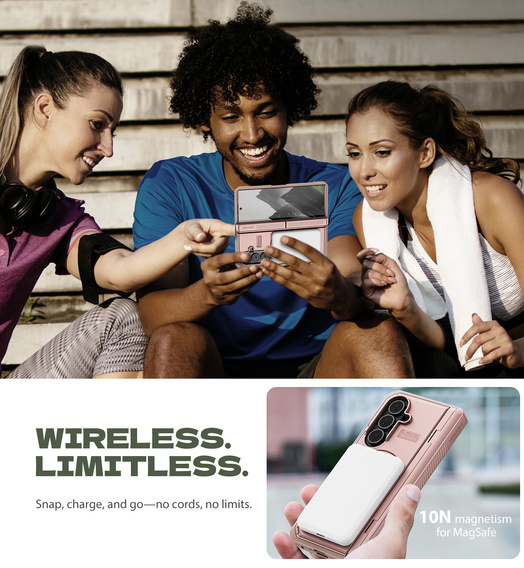 Husă magnetică blindată Dexnor cu două suporturi pentru Samsung Galaxy Z Fold7