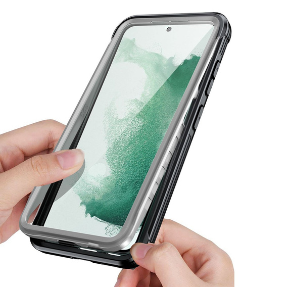 Carcasă pentru Samsung Galaxy S24+ Plus, Shockproof, cu folie, negru