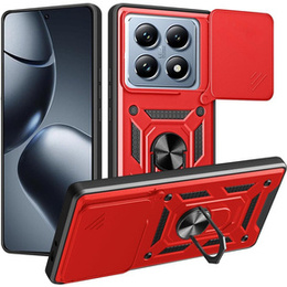 Husă blindată pentru Xiaomi 14T, CamShield Slide, roșu