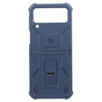 Husă blindată pentru Samsung Galaxy Z Flip 4 5G, Dexnor Clip Holder, albastru marin