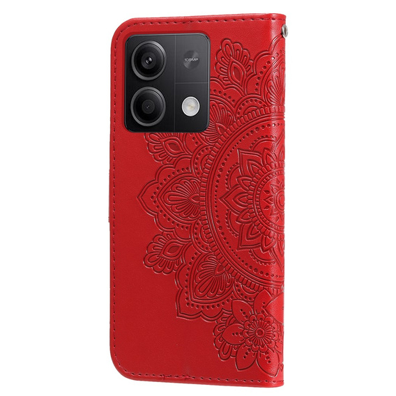 Cu clapetă pentru Xiaomi Redmi Note 13 5G, Mandala, roșu