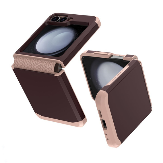 Husa blindată pentru Samsung Galaxy Z Flip7 FE / Z Flip6, Armorl Shockproof, maroon