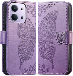 Cu clapetă pentru Xiaomi Redmi 15C 4G/LTE, Butterfly, violet