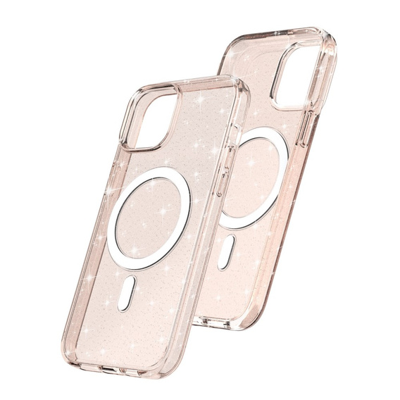 Husă pentru iPhone 14 Plus, Glittery, pentru MagSafe, de aur