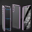 Husa pentru Samsung Galaxy S23, Magnetic Dual Glass, violet