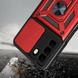 Husă blindată pentru Infinix Hot 50 Pro+ 4G, CamShield Slide, roșu