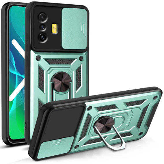 Husă blindată pentru Xiaomi Poco F4 GT, CamShield Slide, verde