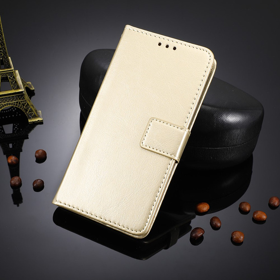Cu clapetă pentru Honor 400 5G, Crazy Horse Wallet, de aur