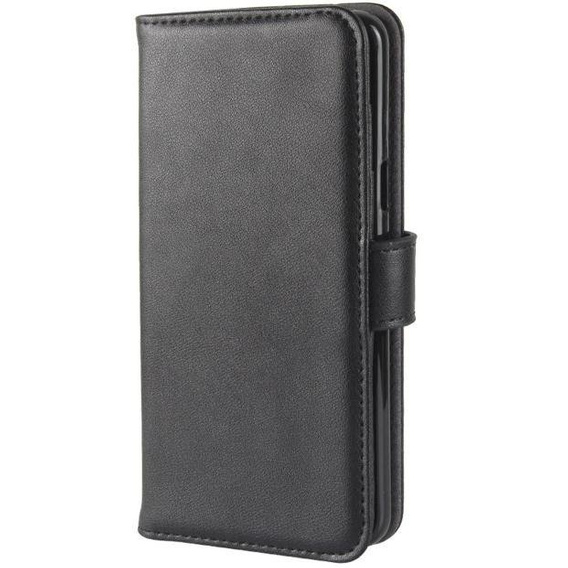 Cu clapetă pentru Samsung Galaxy S9, Leather Flexi Book, negru