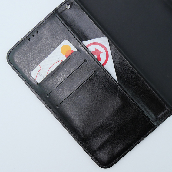 Cu clapetă pentru Motorola Moto G54 5G, Crazy Horse Wallet, negru