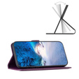 Husa cu clapetă pentru Samsung Galaxy A35 5G, BINFEN Wallet, violet închis