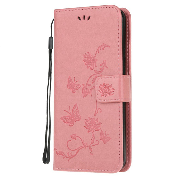 Cu clapetă pentru Motorola Moto G30 / G10, Butterfly, albastru