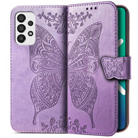 Cu clapetă pentru Samsung Galaxy A33 5G, Butterfly, violet